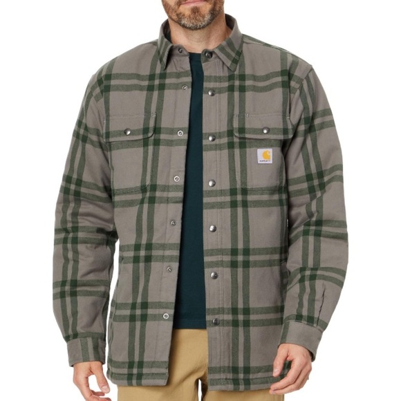 Carhartt Other - NWT Carhartt Relaxed Fit Flannel Sherpa-Lined Shirt Jacket